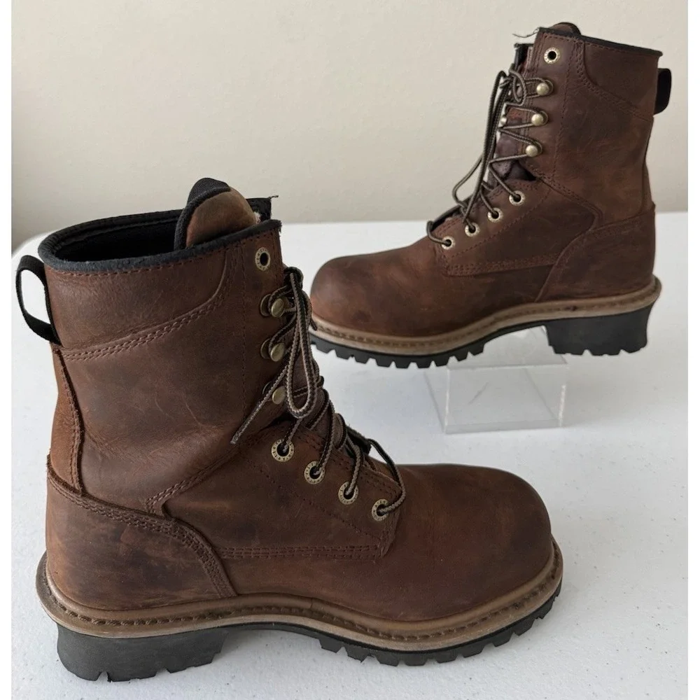 Red Wing Irish Setter Mesabi Steel Toe Logger Boot 83236 Brown Womens 6.5D US